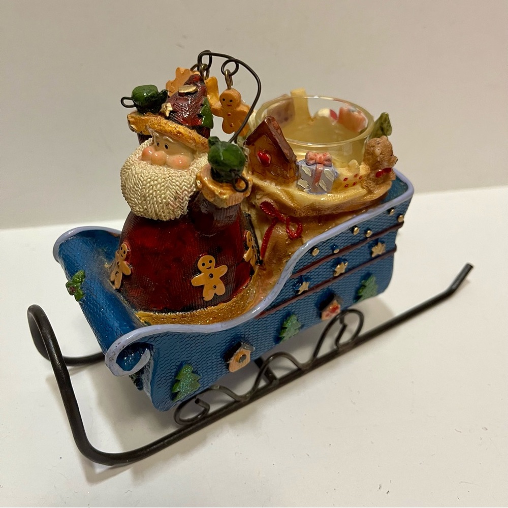 Festive Santa Sleigh Candle Holder